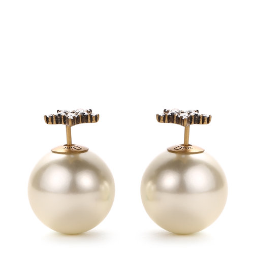 dior(迪奥) #黄铜色星星水钻装饰女士耳钉