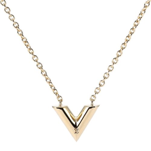 louisvuitton(路易威登)#金色v形吊坠项链