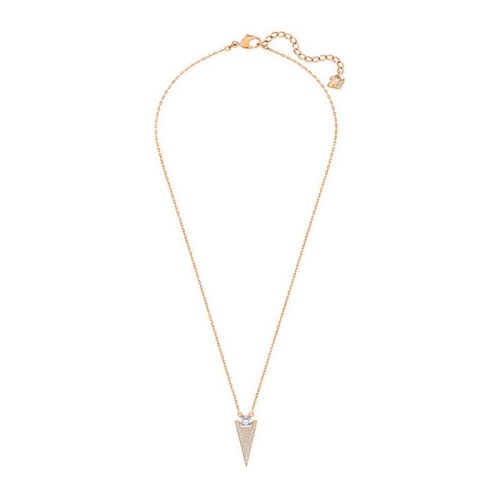 【包税】swarovski/施华洛世奇 女士玫瑰金色水晶v字形项链 5241276