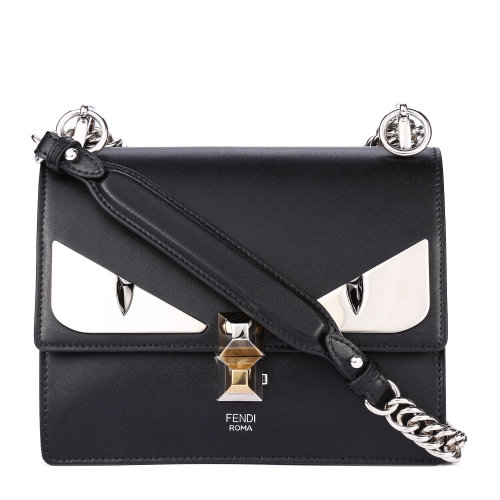 fendi(芬迪) 黑色皮质小恶魔斜挎包