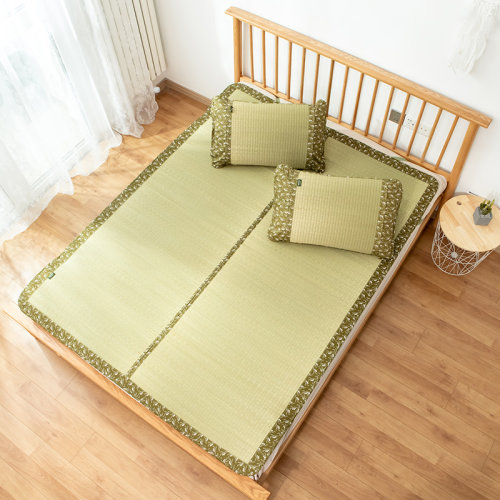 池彦日本天然蔺草草席双人床凉席1.5m1.8米定制折叠夏凉席三件套