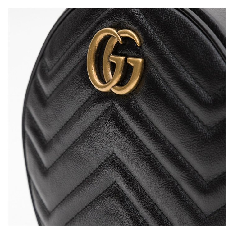 GUCCI/古驰 20年秋冬 GG Marmont系列圆形迷你肩背包 女性 斜挎包 5501540OLET