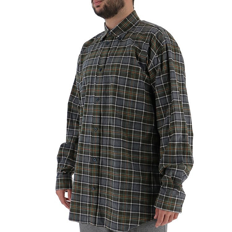balenciaga/巴黎世家 时尚 男性 格子 宽松 复古 男士长袖衬衫 508465