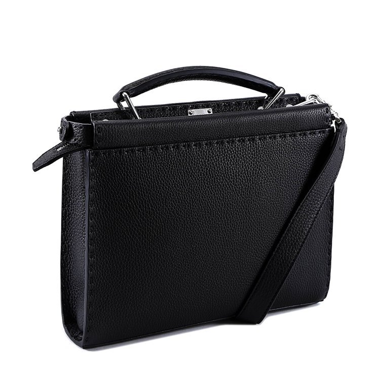 fendi芬迪18年春夏公文包logo男包男性黑色手提包7va422nduf0qa1