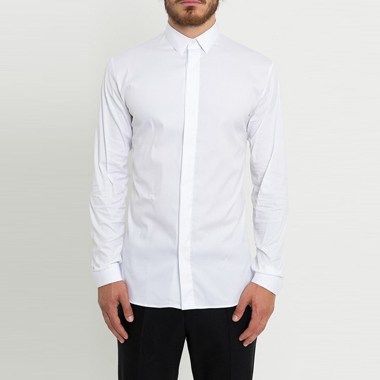 dior homme/迪奥桀傲 19年春夏 男性 刺绣 商务 白色 男士长袖衬衫