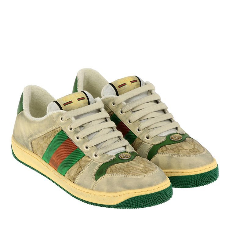 gucci/古驰 19年春夏 gucci男鞋 平底鞋 男性 板鞋 条纹 休闲运动鞋