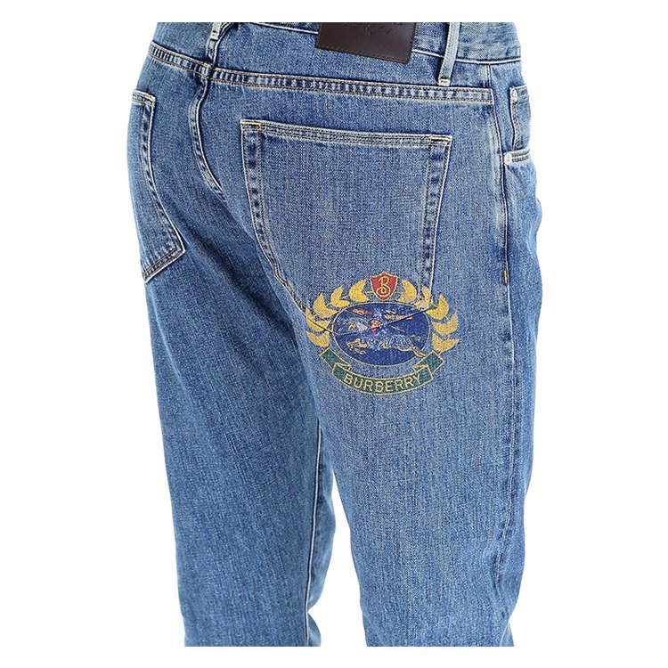 burberry/博柏利 19年春夏 服装 logo 男性 水洗 男士牛仔裤 8008441