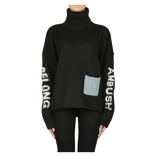 ambush/ambush 18年秋冬 女性 口袋 高领 女士针织衫/毛衣 ambkn115