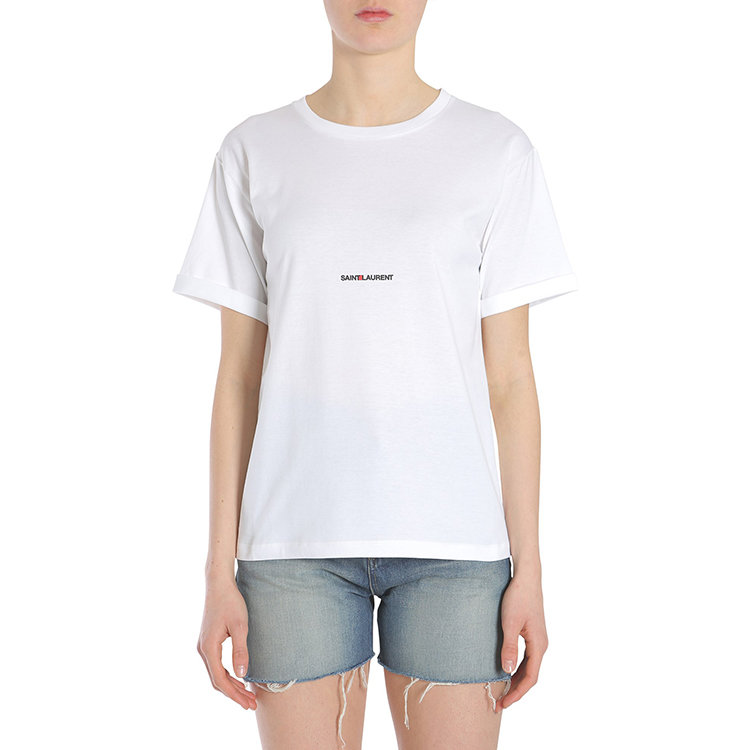 SAINT LAURENT PARIS/SAINT LAURENT PARIS 20年秋冬 YSL 女性 白色 女士短袖T恤 460876_YB2DQ9000