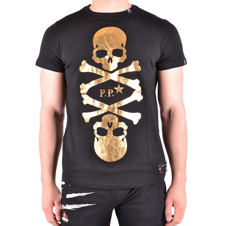 philipp plein/菲利普·普兰 18年春夏 服装 圆领 男性 骷髅头 logo