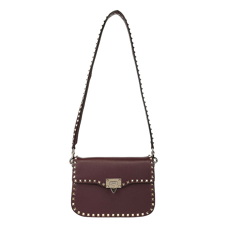 valentino/华伦天奴 19年秋冬 rockstud马鞍包 女性 铆钉 复古 蓝色