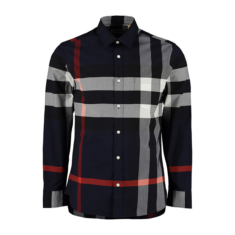 burberry/博柏利 19年秋冬 翻领 男性 格纹 英伦 男士长袖衬衫