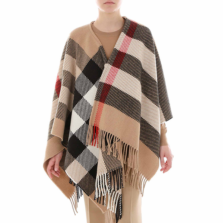 burberry/博柏利 20年春夏 围巾 女性 格纹 流苏 披肩 8015559 a1420