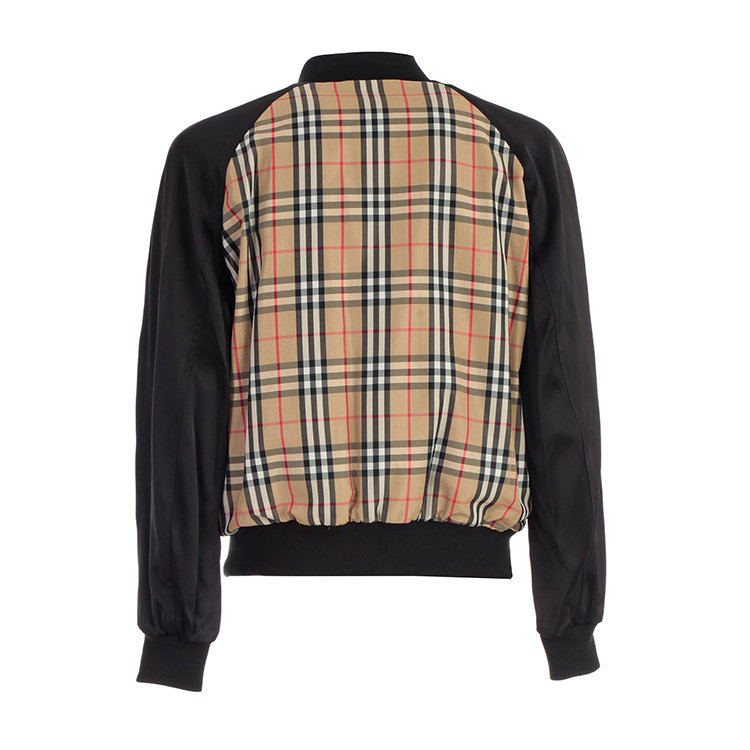 博柏利/burberry 19年秋冬 棒球服 男性 格纹 胸标 格纹 男士夹克