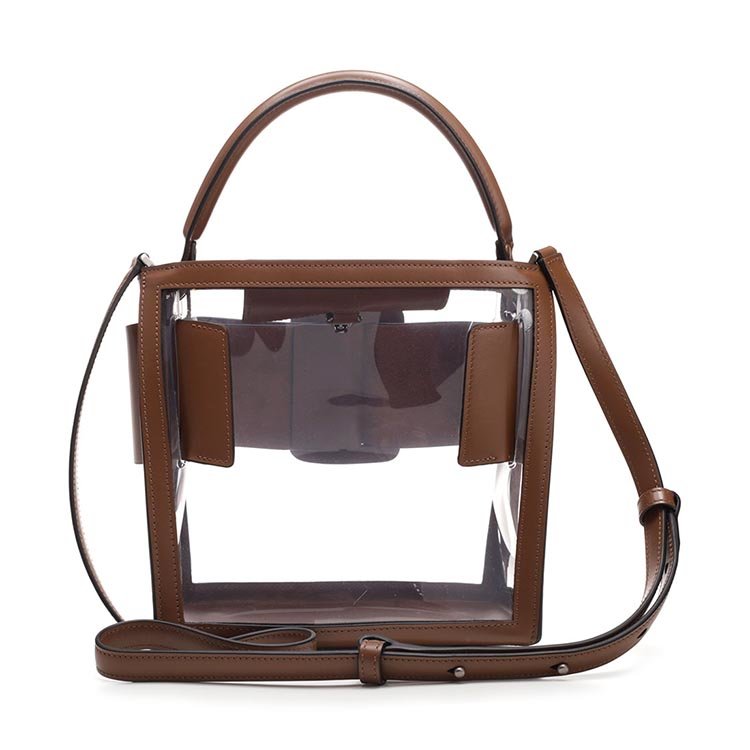 方扣 褐色 手提包 devon 21 pvc frame(pvc/cs/csd clear/toffee