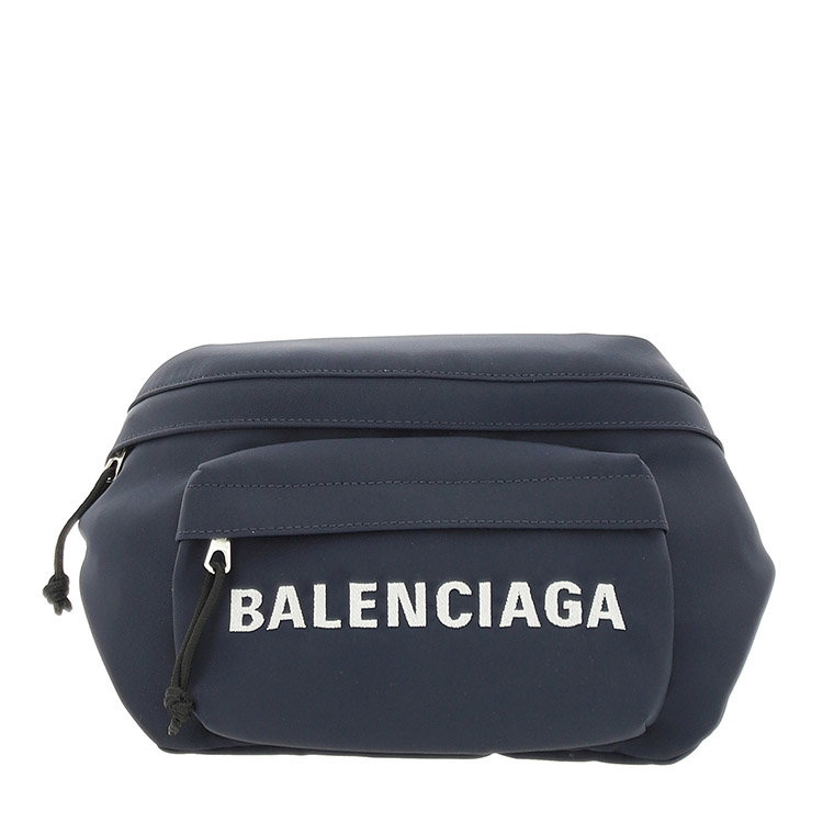 巴黎世家/balenciaga 19年秋冬 单肩包 男性 小方包 logo 蓝色 腰包