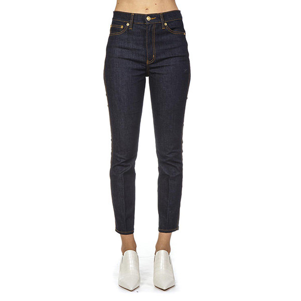 tory burch/汤丽柏琦 19年春夏 高腰 女性 牛仔裤 小脚裤 蓝色 女士