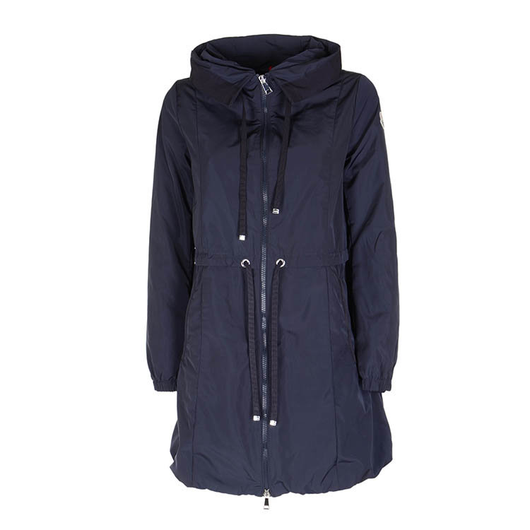 蒙克莱/moncler 19年春夏 大衣 女性 连帽 休闲 蓝色 女士风衣 49147