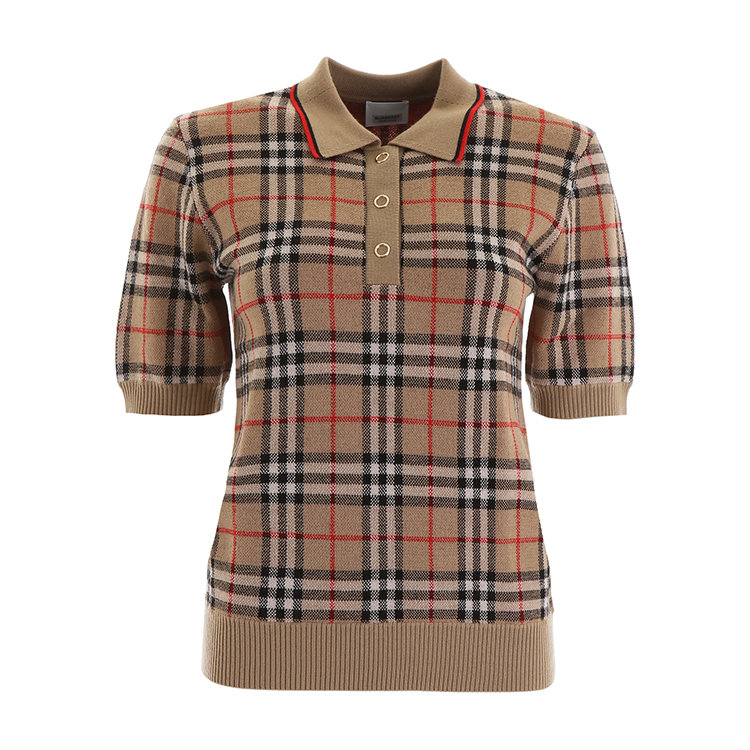 博柏利/burberry 19年秋冬 翻领 女性 格纹 复古 格纹 女士短polo