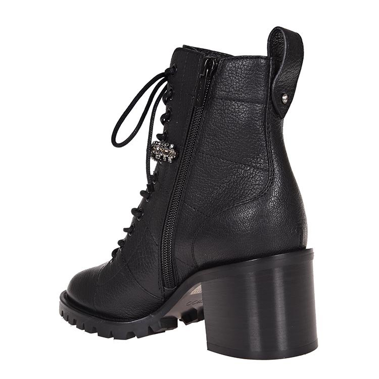 jimmy choo/周仰杰 19年秋冬 及裸靴 女性 马丁靴 粗跟 黑色 短靴