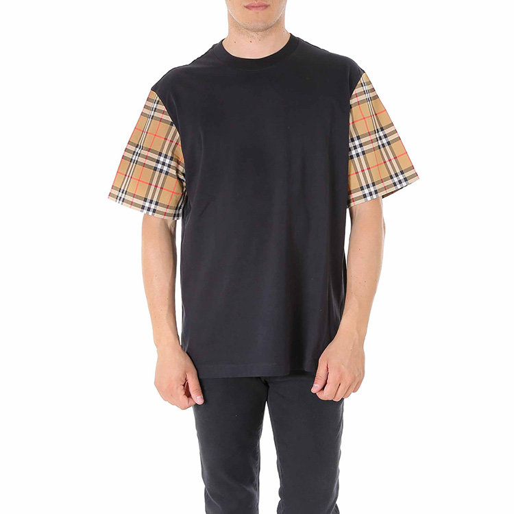 burberry/博柏利 21年春夏 圆领 男性 黑色 男士短袖t恤 8014895 a