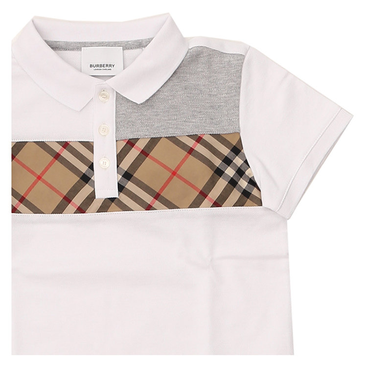 burberry/博柏利 19年秋冬 短袖 男童 polo衫 格纹 儿童t恤1 8010022