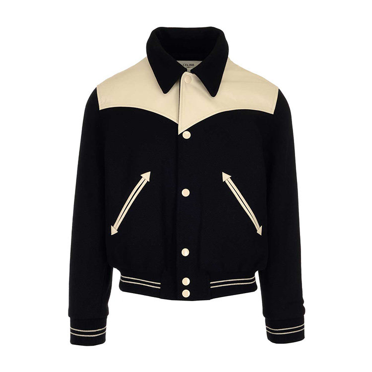 celine/赛琳 19年秋冬 棒球服 男性 翻领 拼色 男士夹克 2v534896c 38