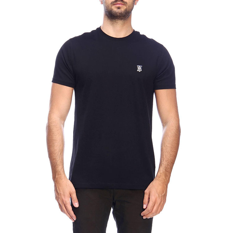 burberry/博柏利 21年春夏 logo 男性 圆领 黑色 男士短袖t恤 8014020