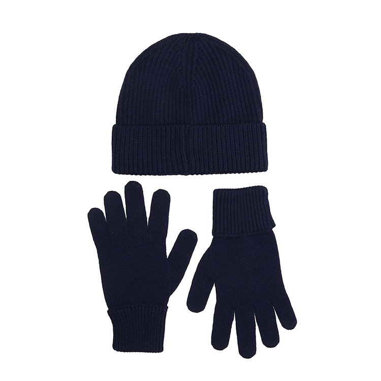 dsquared2/d二次方 19年秋冬 帽子手套三件套 男性 徽标 蓝色 帽子