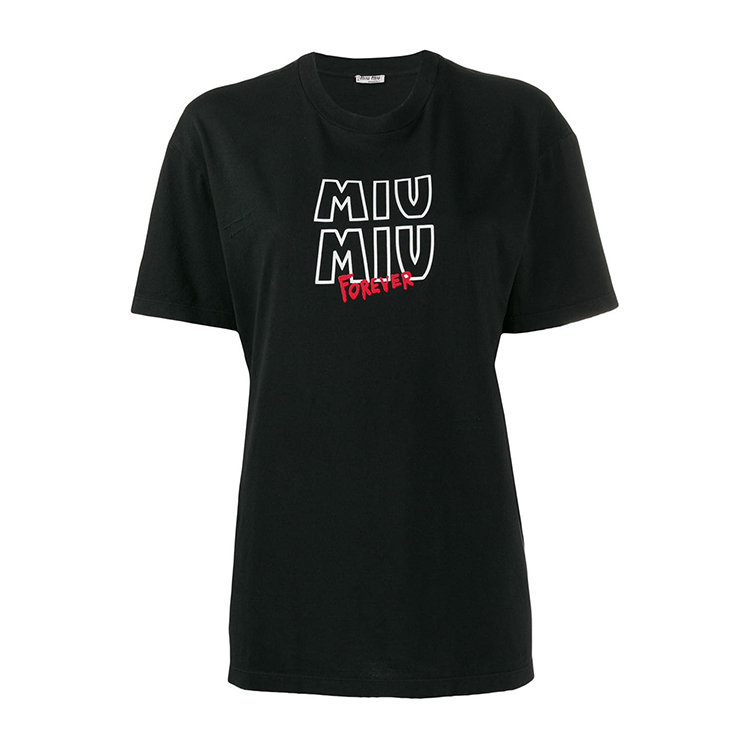 miu miu/缪缪 19年秋冬 女士t恤 女性 女士短袖t恤 mjn141.1ue7_002