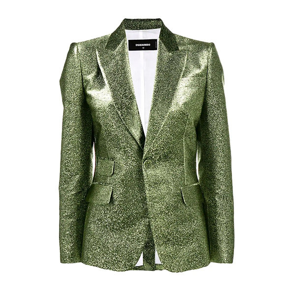 d二次方/dsquared2 19年秋冬 时尚 女性 绿色 女士西服 s75bn0642 s5