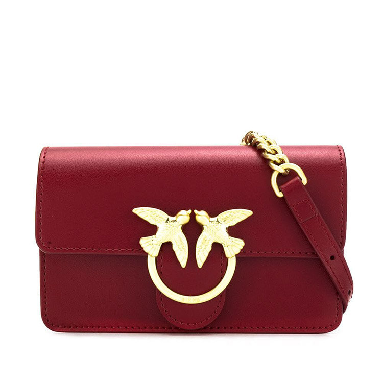 pinko/品高 19年秋冬 燕子 女性 斜挎包 1p21ee.y5ff_r40 dark red