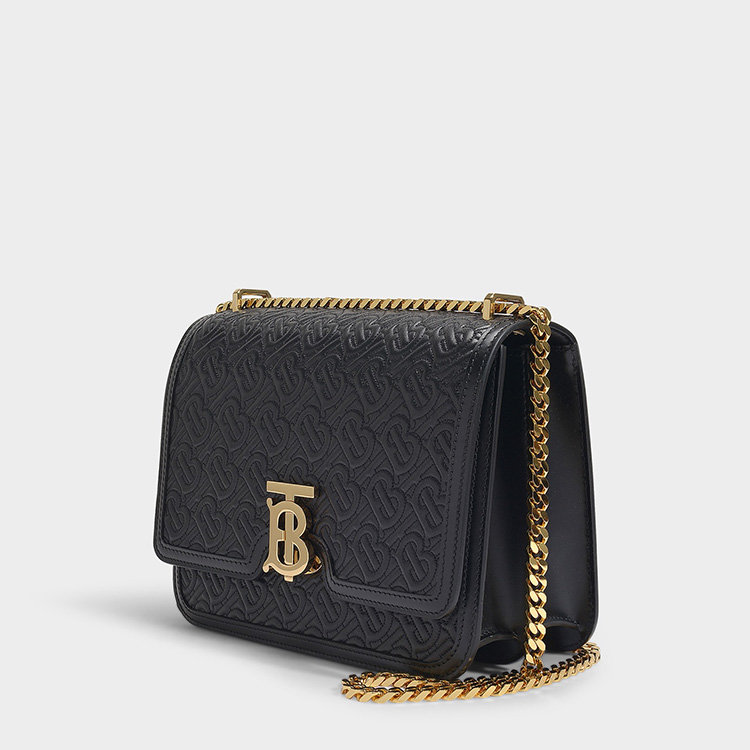 burberry(博柏利) 19年秋冬 tb经典标识绗缝中号斜挎包 女性 黑色 单