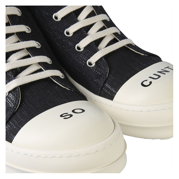 rick owens/瑞克·欧文斯 19年秋冬 百搭 男性 黑色 男士帆布鞋 du19f