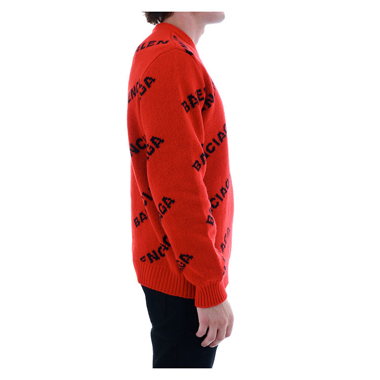 balenciaga/巴黎世家 20年春夏 百搭 男性 红色 男士针织衫/毛衣