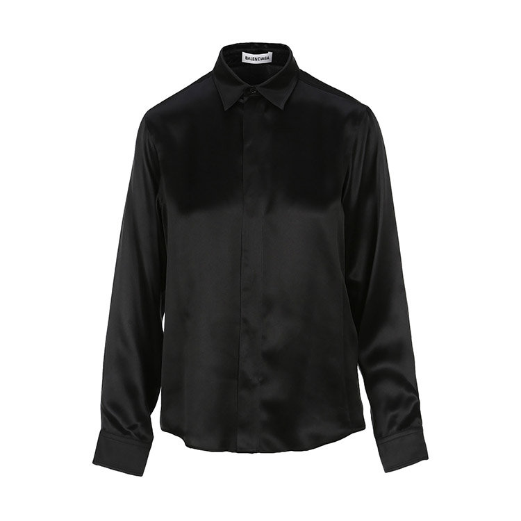 balenciaga/巴黎世家 19年秋冬 服装 黑衬衫 女性 黑色 女士长袖衬衫