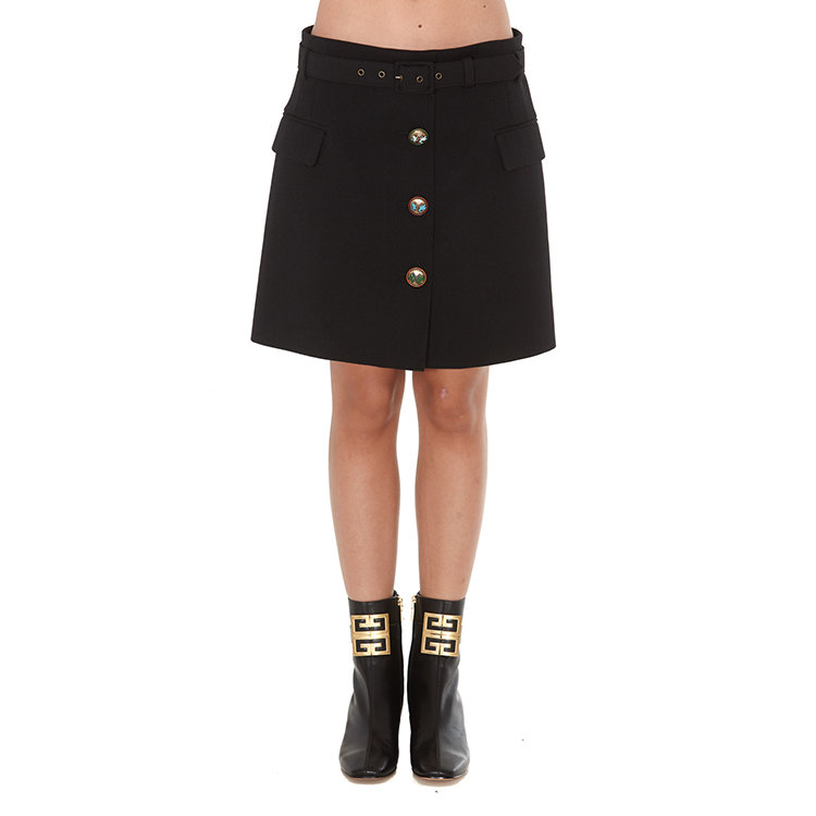 givenchy/纪梵希 19年秋冬 百搭 女性 黑色 女士半身裙 bw40bp12cl