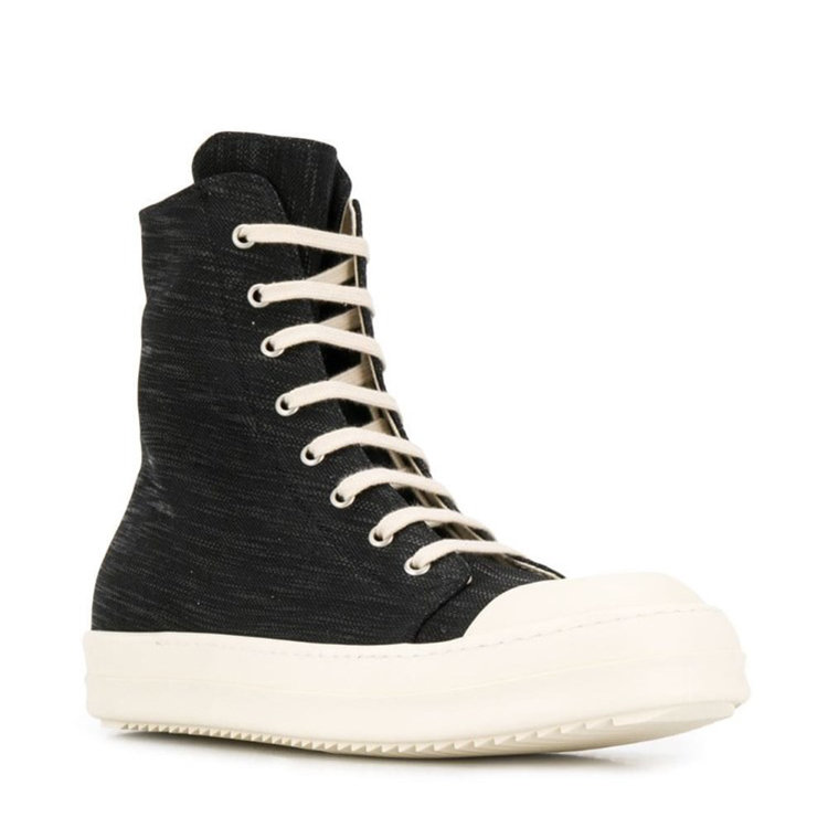 rick owens/瑞克·欧文斯 19年秋冬 百搭 男性 黑色 男士帆布鞋 du19f