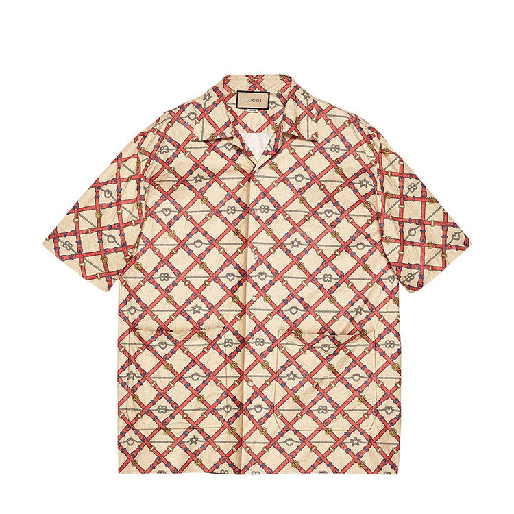 gucci/古驰 19年秋冬 百搭 男性 男士短袖衬衫 595771/zacxx_9530