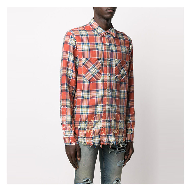 amiri/amiri 20年春夏 服装 男性 男士长袖衬衫 s0m06120pdred/blue