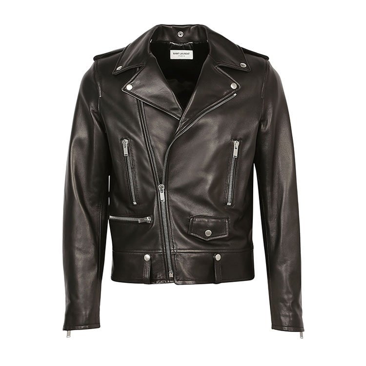 paris/saint laurent paris 19年春夏 ysl 拉链 男性 ysl 皮衣 机车