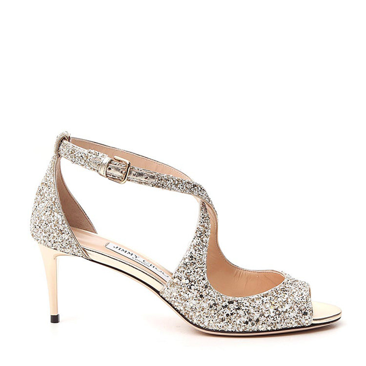 Jimmy Choo/周仰杰 20年春夏 时尚 百搭 女性 银色 高跟凉鞋 EMILY65 TIT MOONSAND