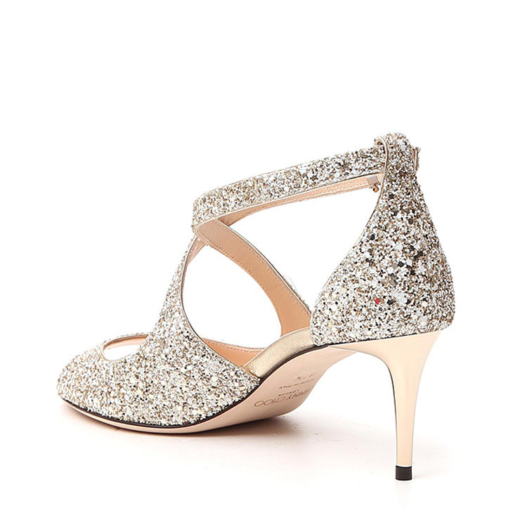 Jimmy Choo/周仰杰 20年春夏 时尚 百搭 女性 银色 高跟凉鞋 EMILY65 TIT MOONSAND