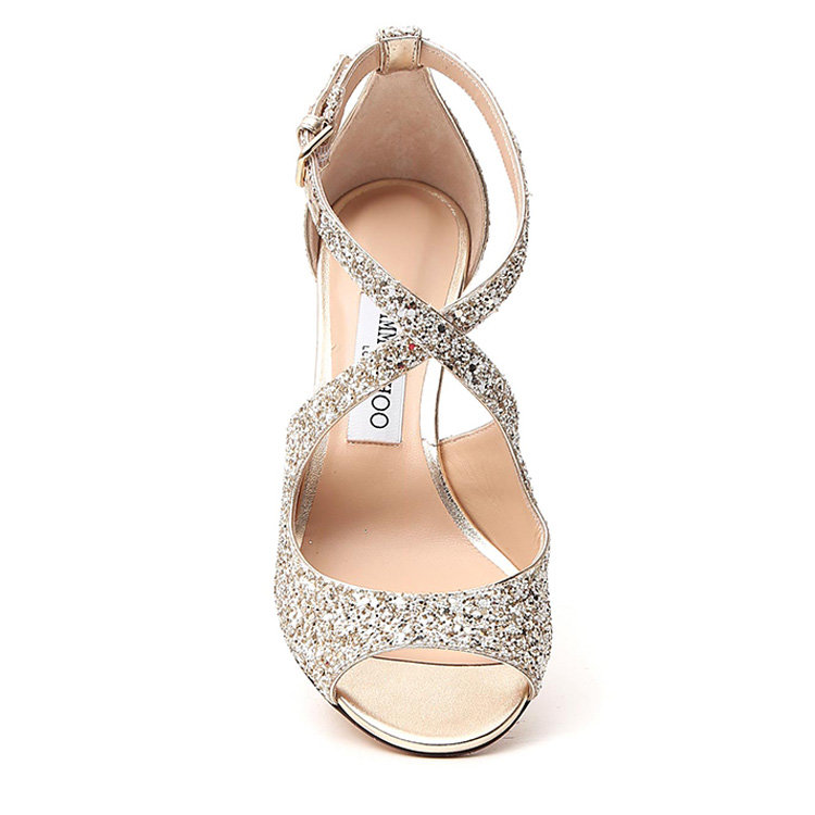 Jimmy Choo/周仰杰 20年春夏 时尚 百搭 女性 银色 高跟凉鞋 EMILY65 TIT MOONSAND