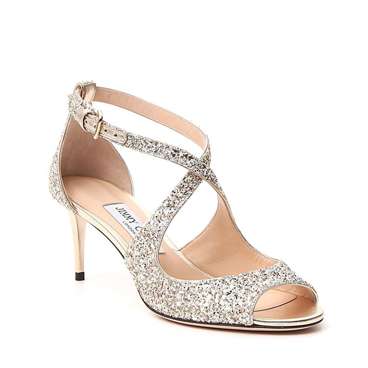 Jimmy Choo/周仰杰 20年春夏 时尚 百搭 女性 银色 高跟凉鞋 EMILY65 TIT MOONSAND