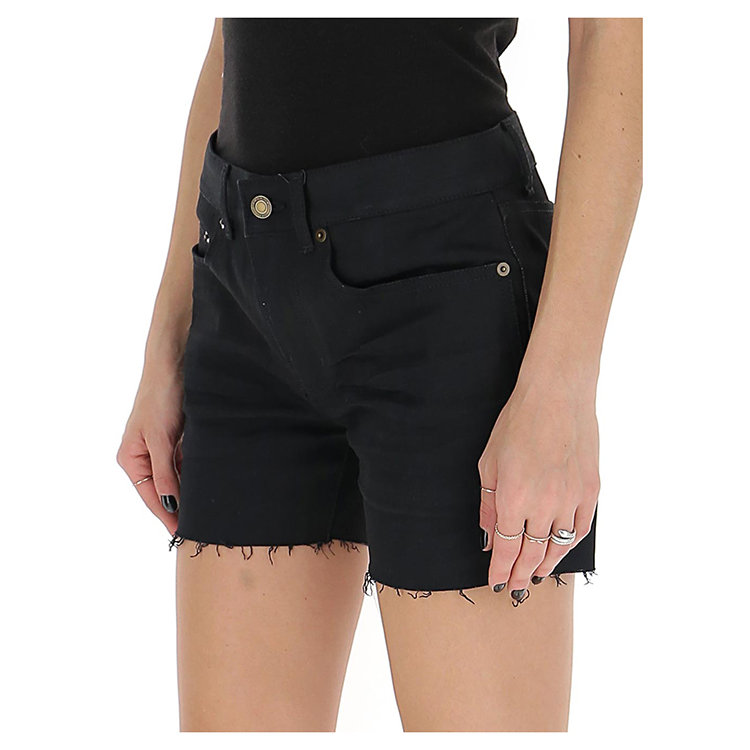 SAINT LAURENT PARIS/SAINT LAURENT PARIS 20年春夏 百搭 女性 黑色 女士短裤 622118 YO500 1080