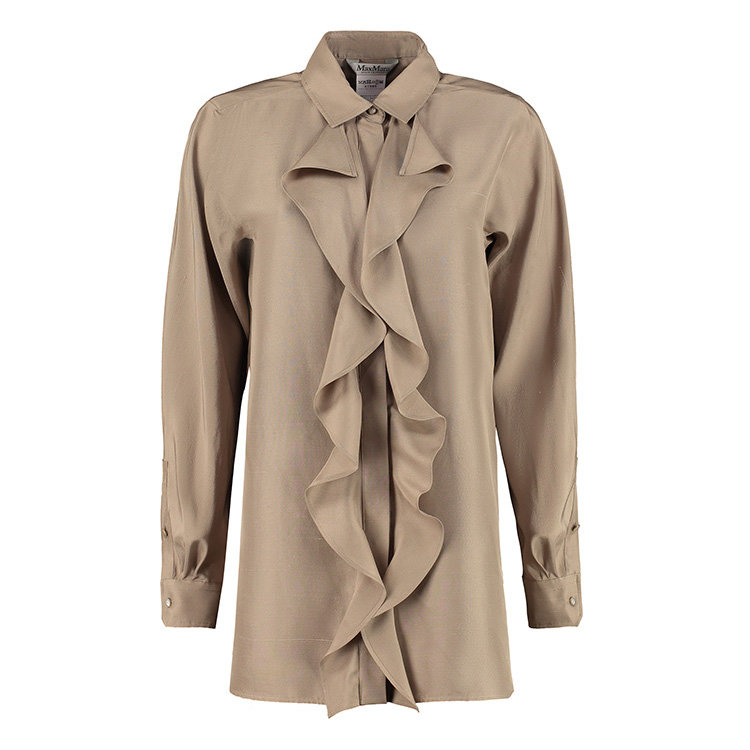 maxmara/麦丝玛拉 20年春夏 百搭 女性 卡其色 女士长袖衬衫 tefrite