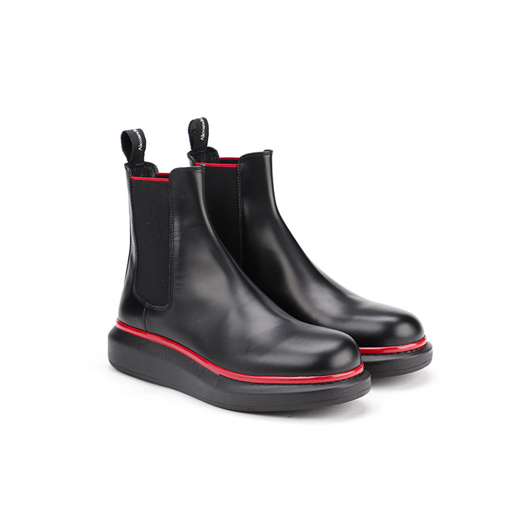 Alexander McQueen/亚历山大麦昆 20年秋冬 百搭 男性 黑色 男士短靴 625183WHX5G_1020