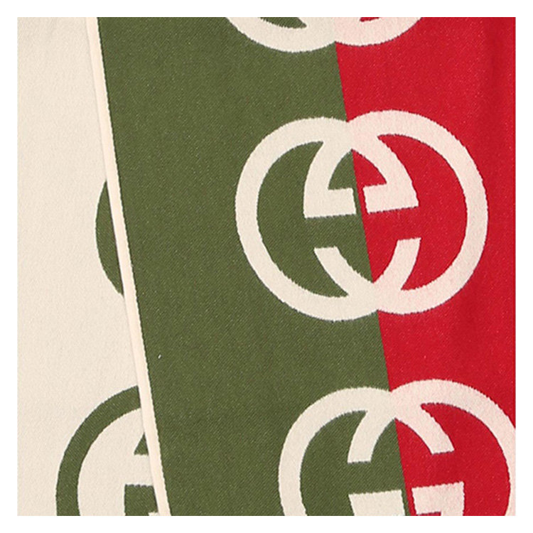gucci/古驰 20年春夏 百搭 男性 logo 混色 围巾 575606 4g184 3174
