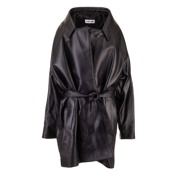 balenciaga/巴黎世家 21年春夏 百搭 女性 黑色 女士大衣 640982 tes